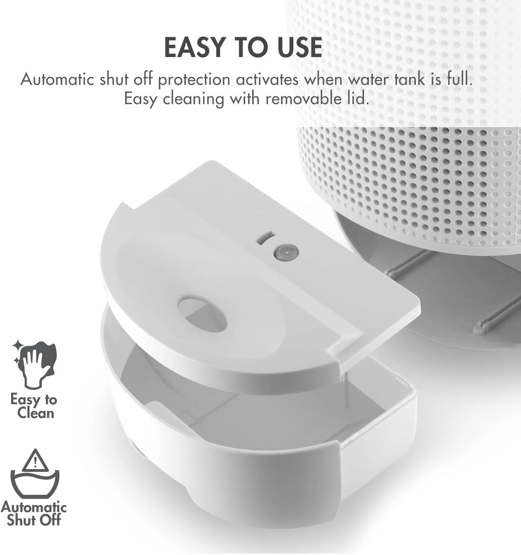 Sorbi 1000ml Air Dehumidifier w/Purifying Function, True HEPA Filter, Auto Shutoff, Touch Control Adjustable Air Speed, Ultra-Quiet, Ideal for Closets & Bathrooms