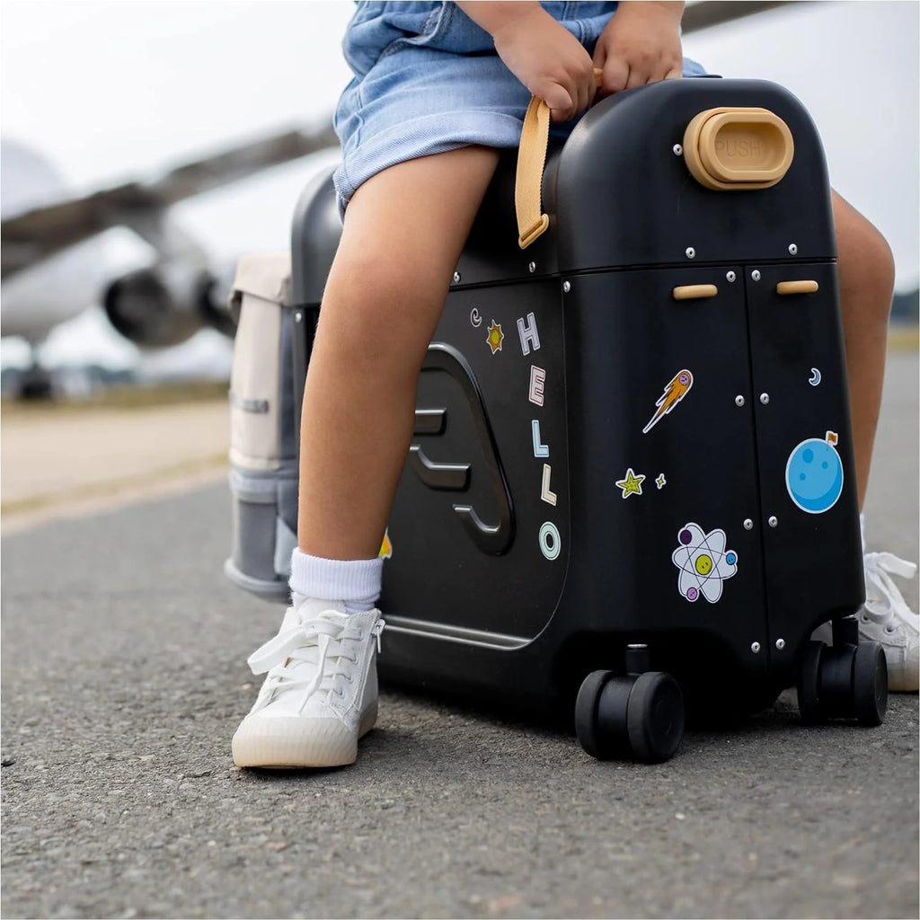 JetKids by Stokke Travel Bundle - Includes Kid's Ride-On Suitcase & In-Flight Bed + Crew BackPack - Best for Ages 3-7
