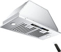 30 inch Built-in/Insert Range Hood 900 CFM, Ducted/Ductless Convertible Duct, Stainless Steel Kitchen Vent Hood with 4 Speed Gesture Sensing&Touch Control Panel(IKB01-30)