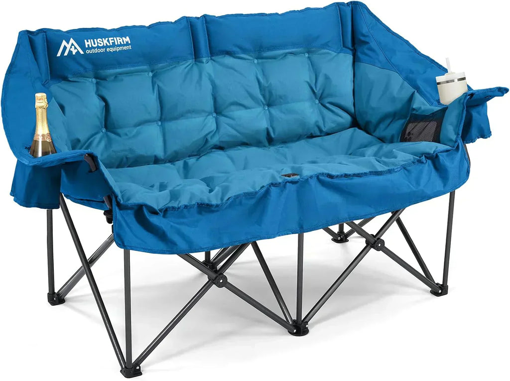 Camping Chair Upholstered Loveseat Heavy Duty Extra Large Camping Sofa Folding Sofa
