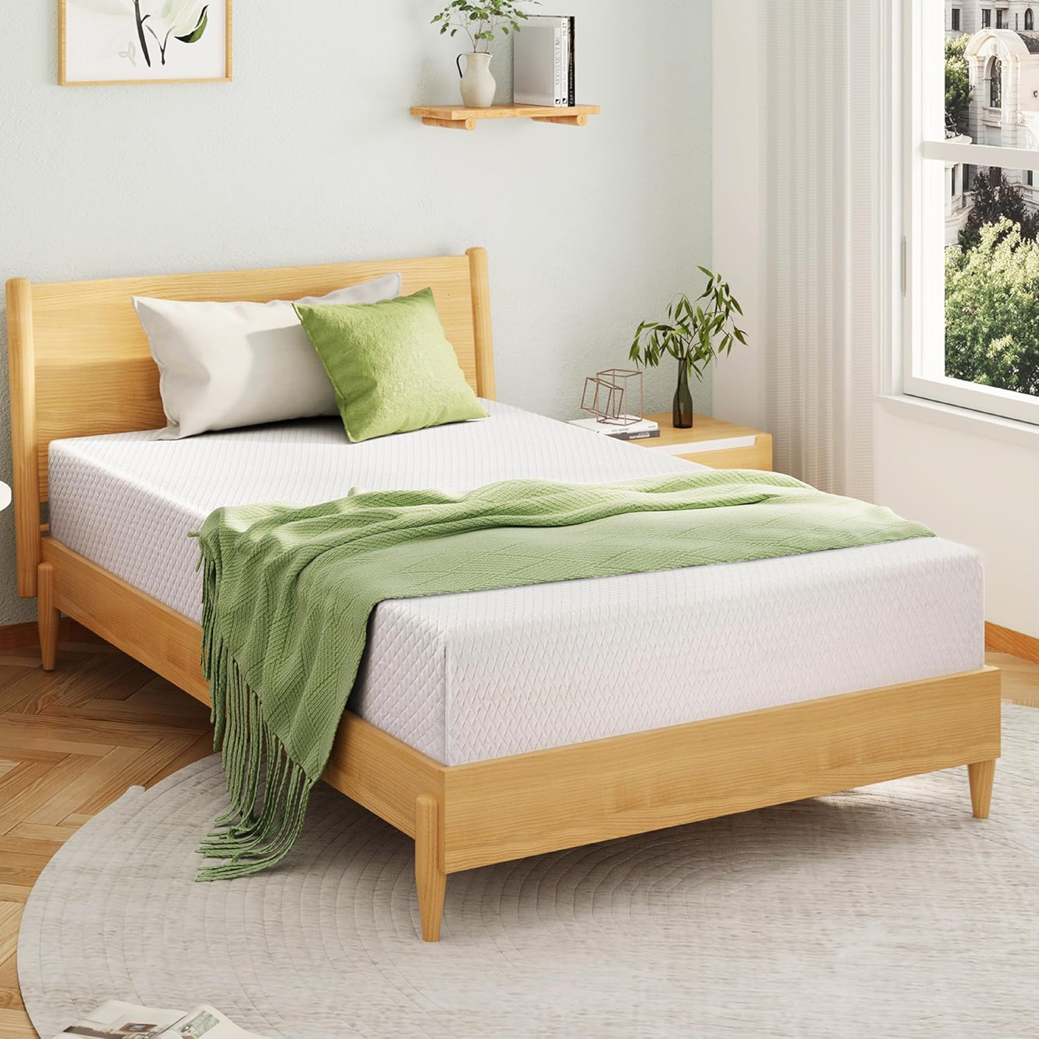 8-inch double mattress with memory foam for medium firm support