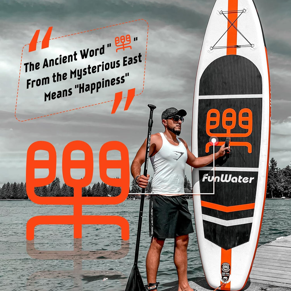 FunWater Inflatable Stand Up Paddle Board Premium SUP Paddle Accessories EVA Deck