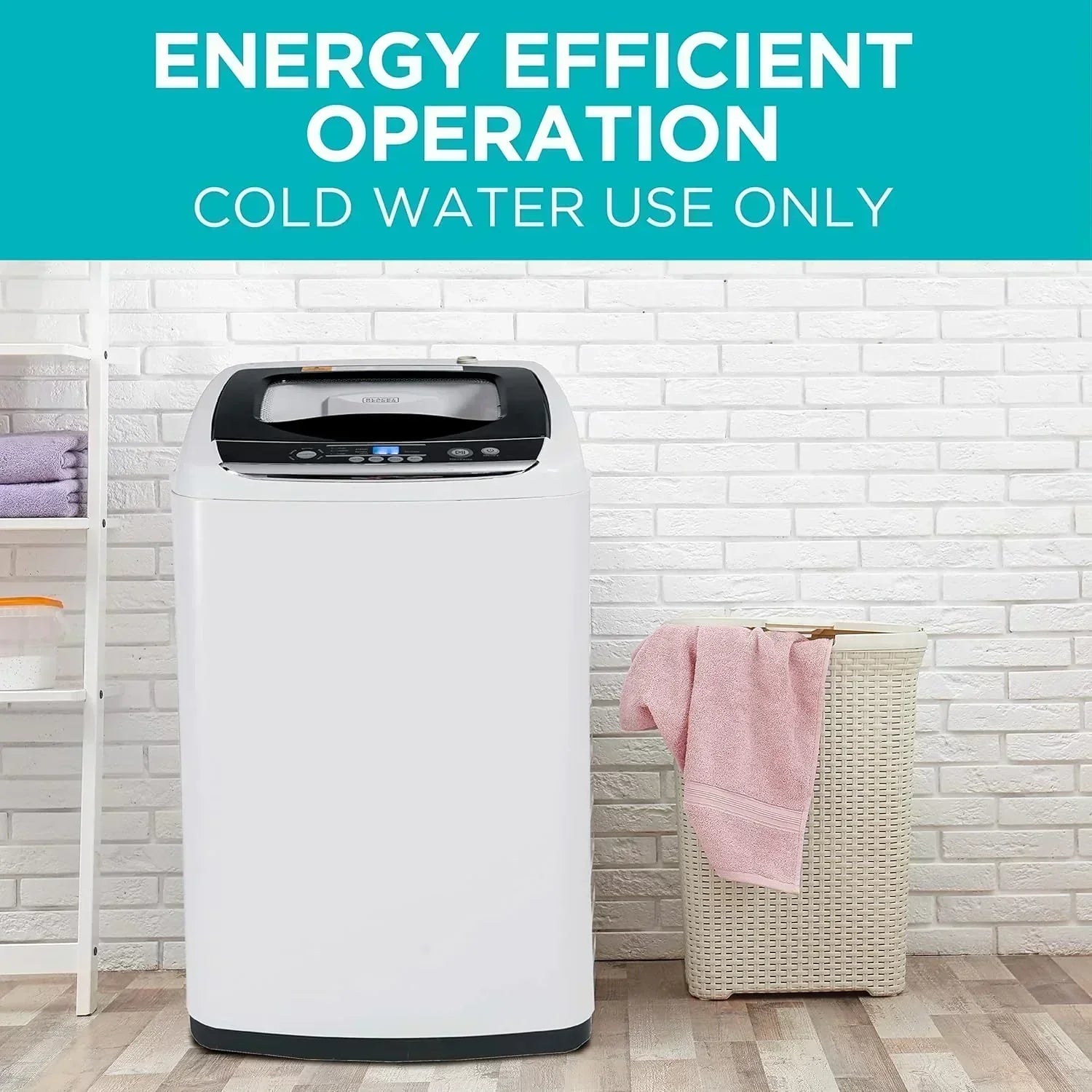Portable Washer 6.6 lb. Capacity Washing Machine for Homes & Apartments 5 Wash Cycles